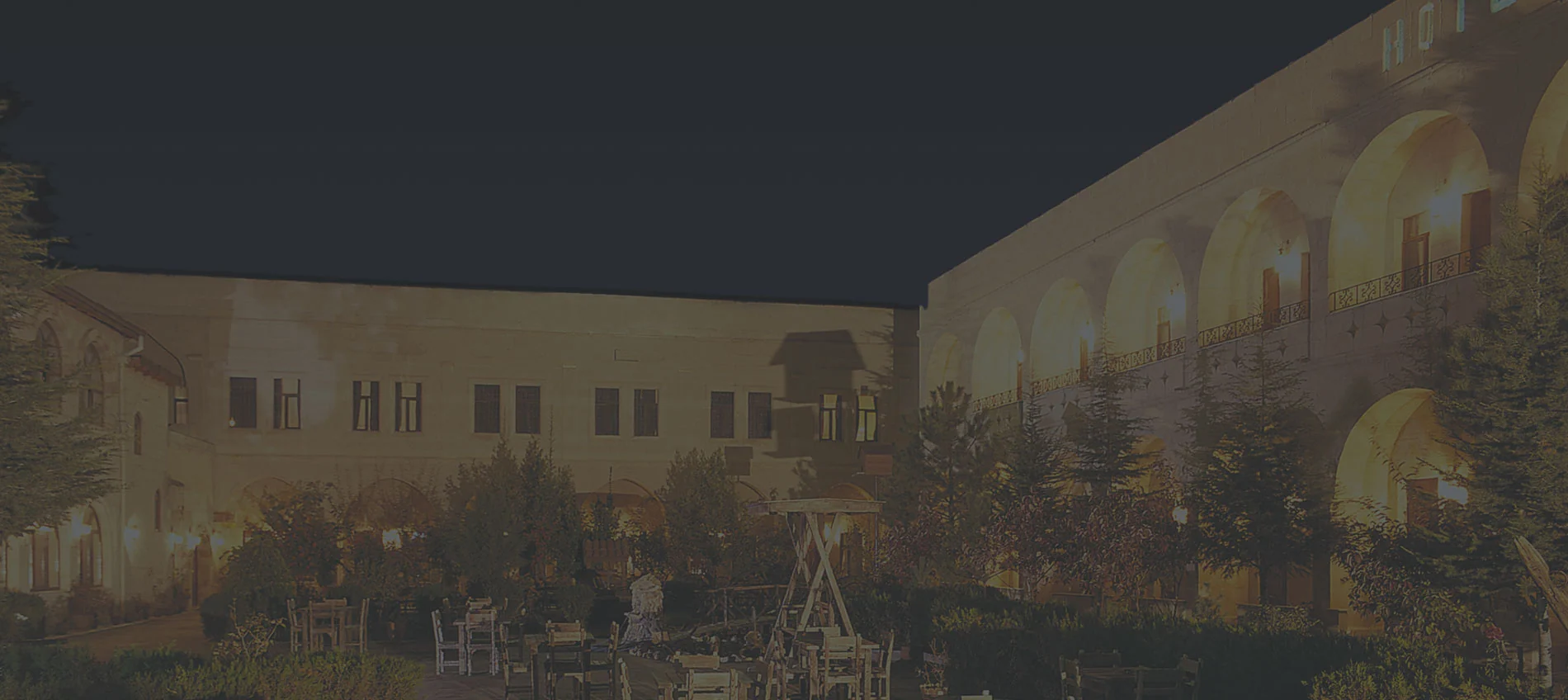 Courtyard at night